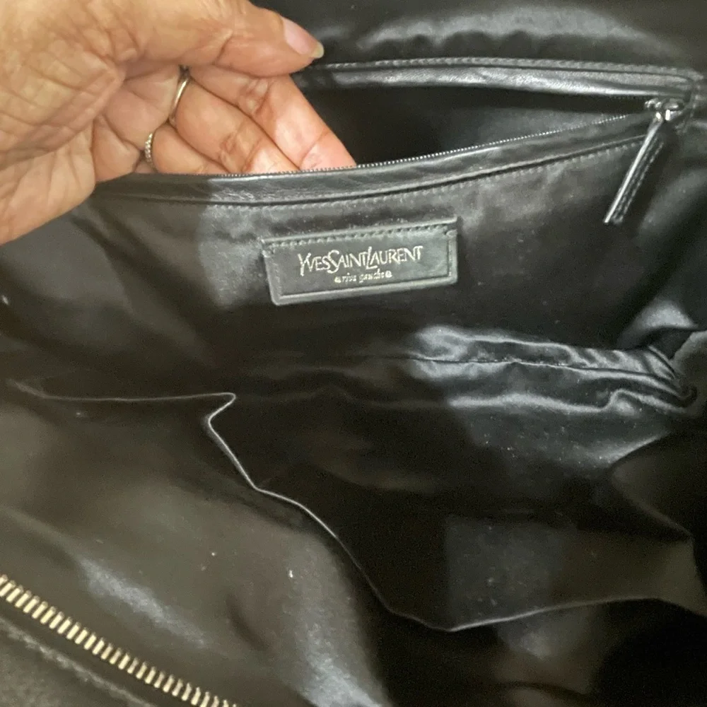 Yves Saint Laurent EUC Sac Lover black Leather Shoulder vintage Handbag ✨ - Picture 15 of 17